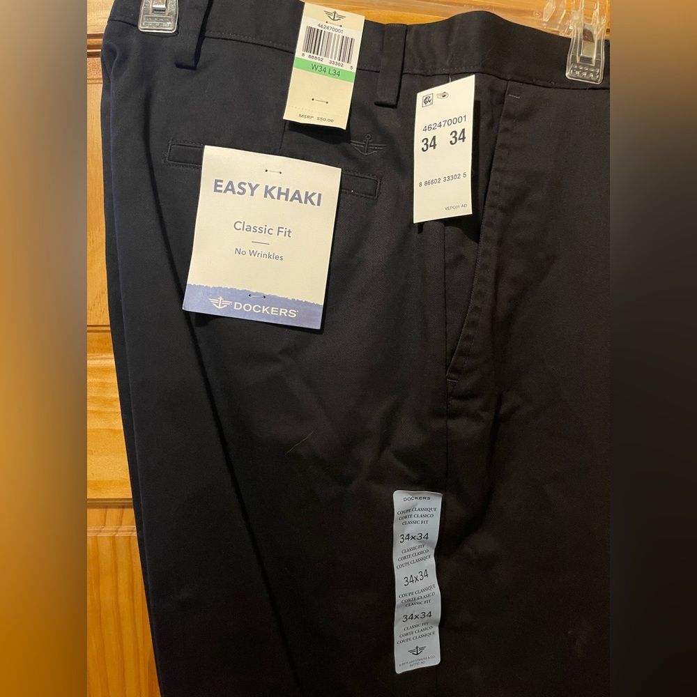 Dockers Men's Easy Khaki Classic Fit Pants - Black